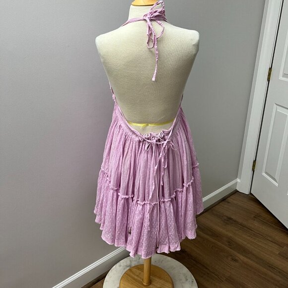 NEW Free People Lilac Babydoll 100 Degree Dress Sz M - Picture 13 of 16